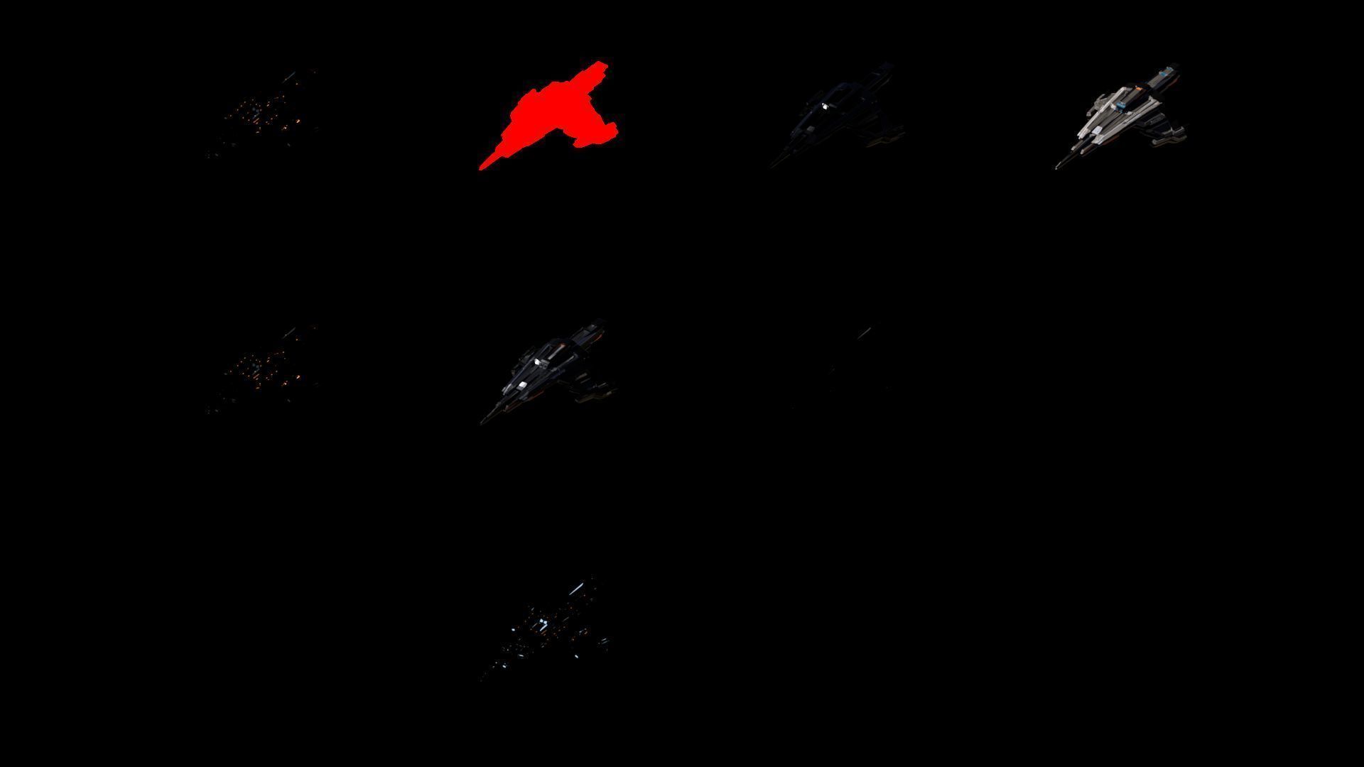 Lowpoly Sci-Fi Spaceship Space Ship Sci-Fi Air Craft Low Poly 24 Low-poly 3D model_3