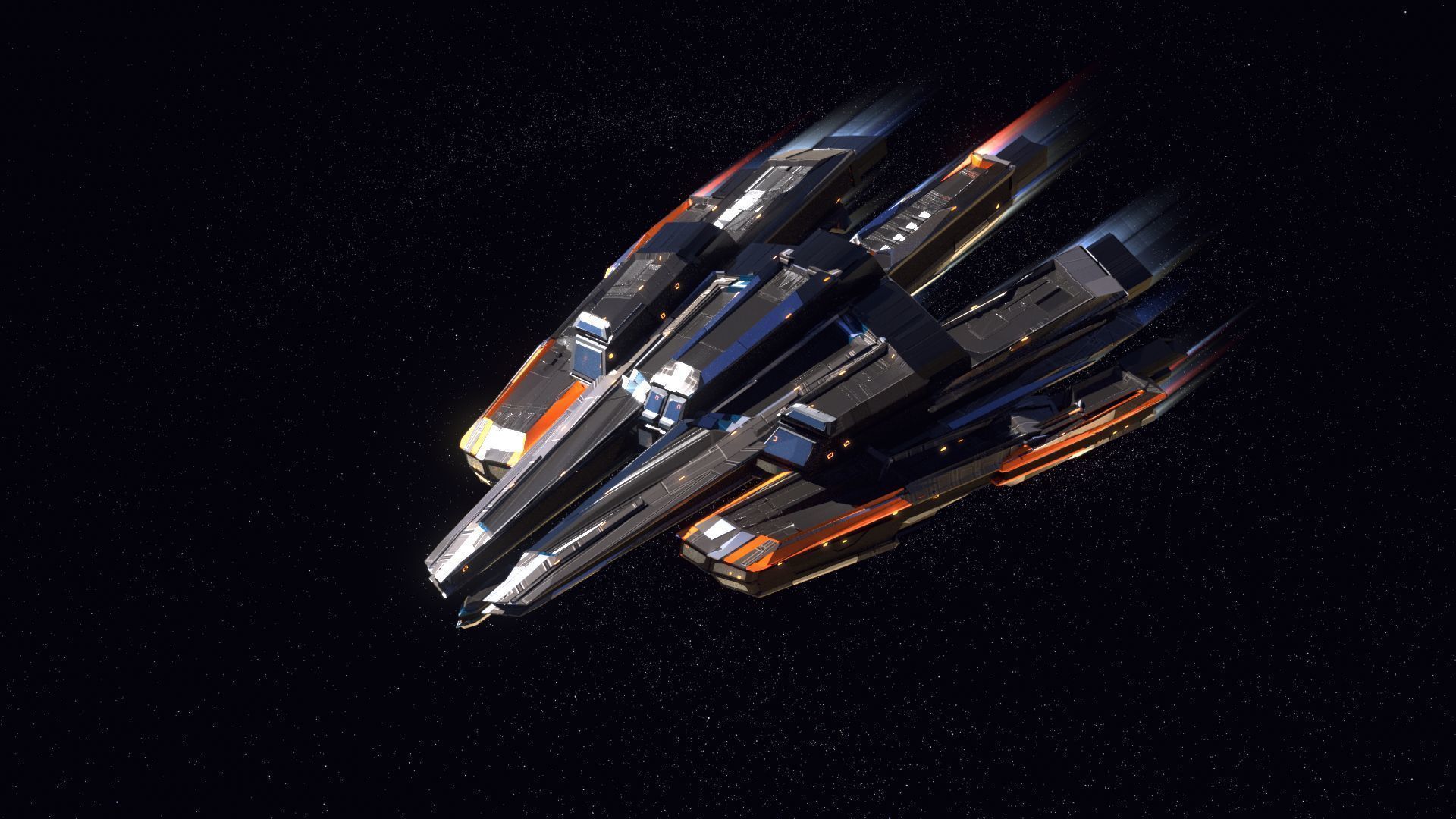 Lowpoly Sci-Fi Spaceship Space Ship Sci-Fi Air Craft Low Poly 21 Low-poly 3D model_1