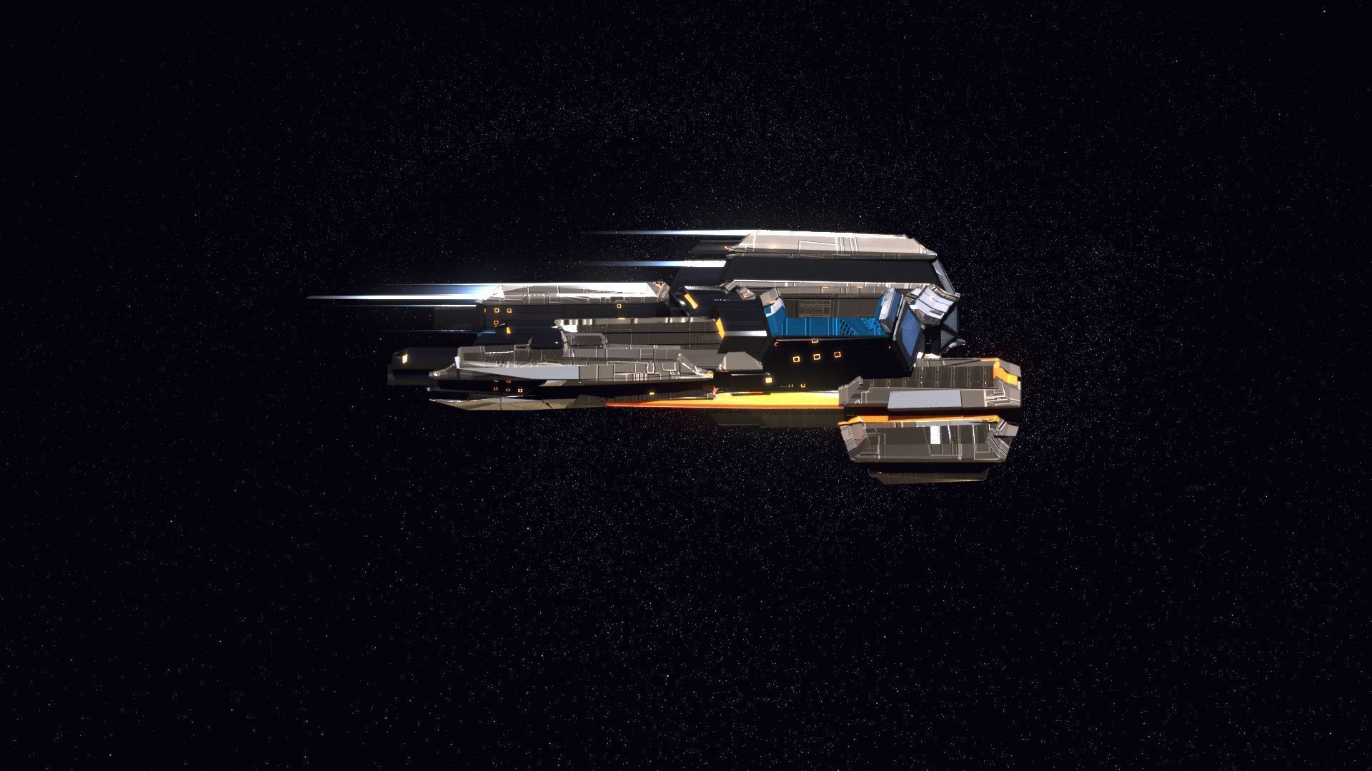 Lowpoly Sci-Fi Spaceship Space Ship Sci-Fi Air Craft Low Poly 20 Low-poly 3D model_3