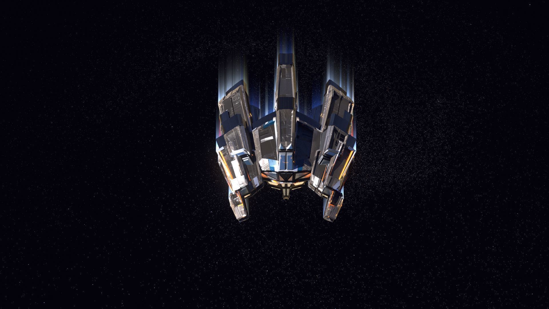 Lowpoly Sci-Fi Spaceship Space Ship Sci-Fi Air Craft Low Poly 19 Low-poly 3D model_2