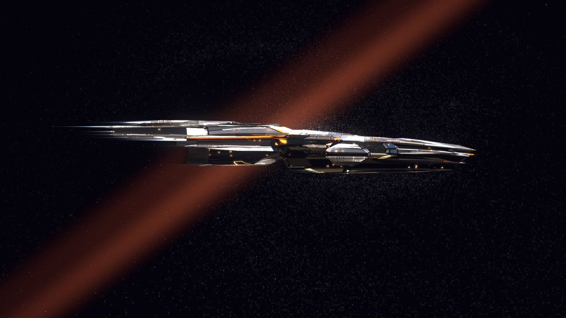 Lowpoly Sci-Fi Spaceship Space Ship Sci-Fi Air Craft Low Poly 17 Low-poly 3D model_4