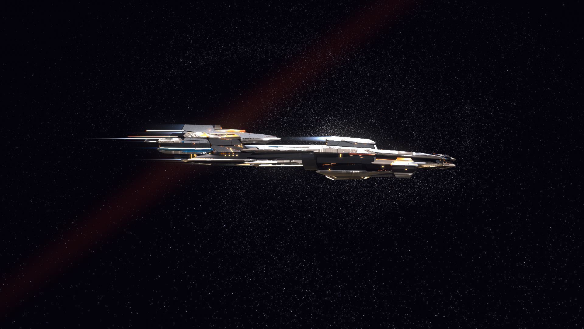 Lowpoly Sci-Fi Spaceship Space Ship Sci-Fi Air Craft Low Poly 15 Low-poly 3D model_4