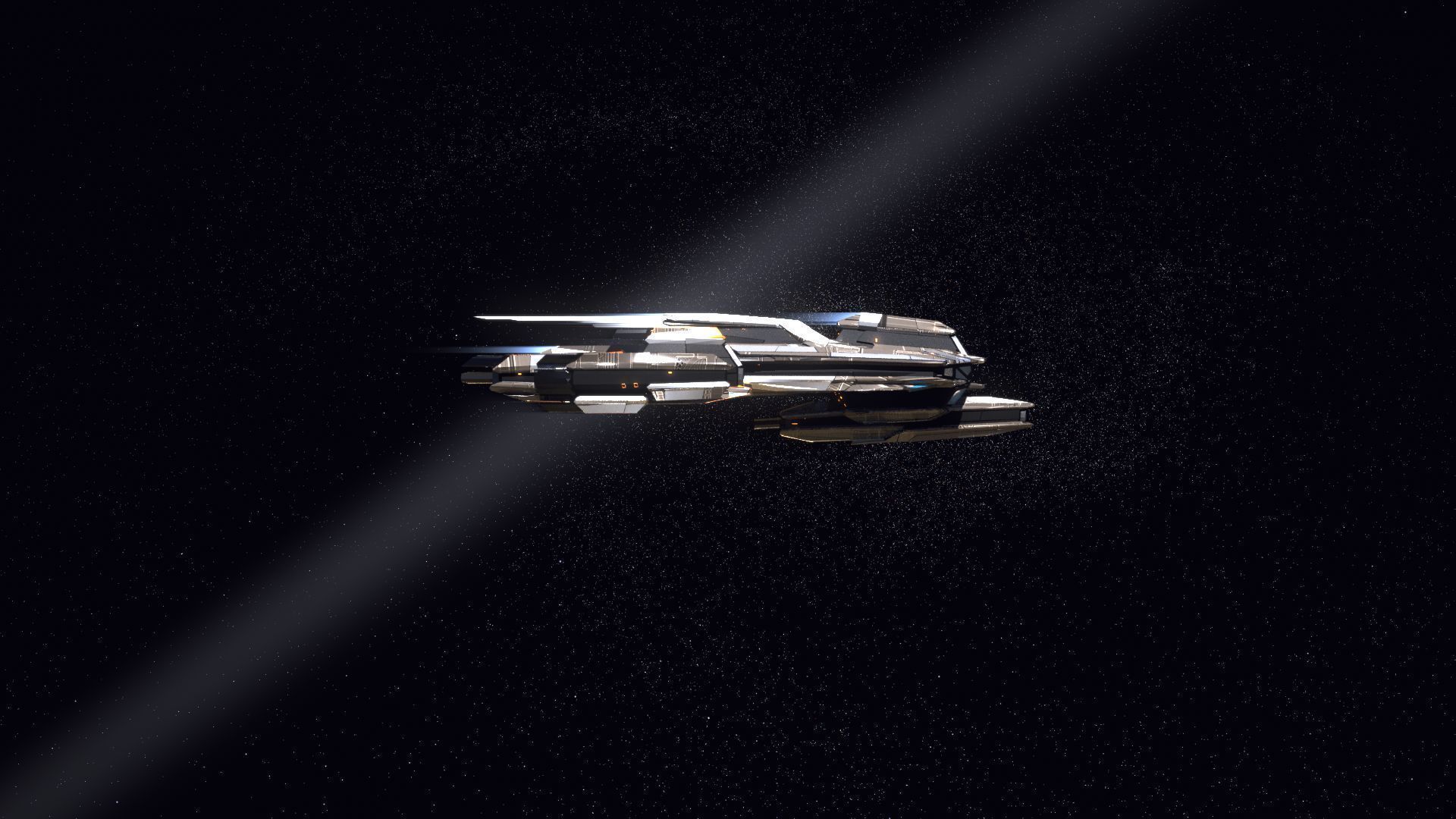 Lowpoly Sci-Fi Spaceship Space Ship Sci-Fi Air Craft Low Poly 12 Low-poly 3D model_3