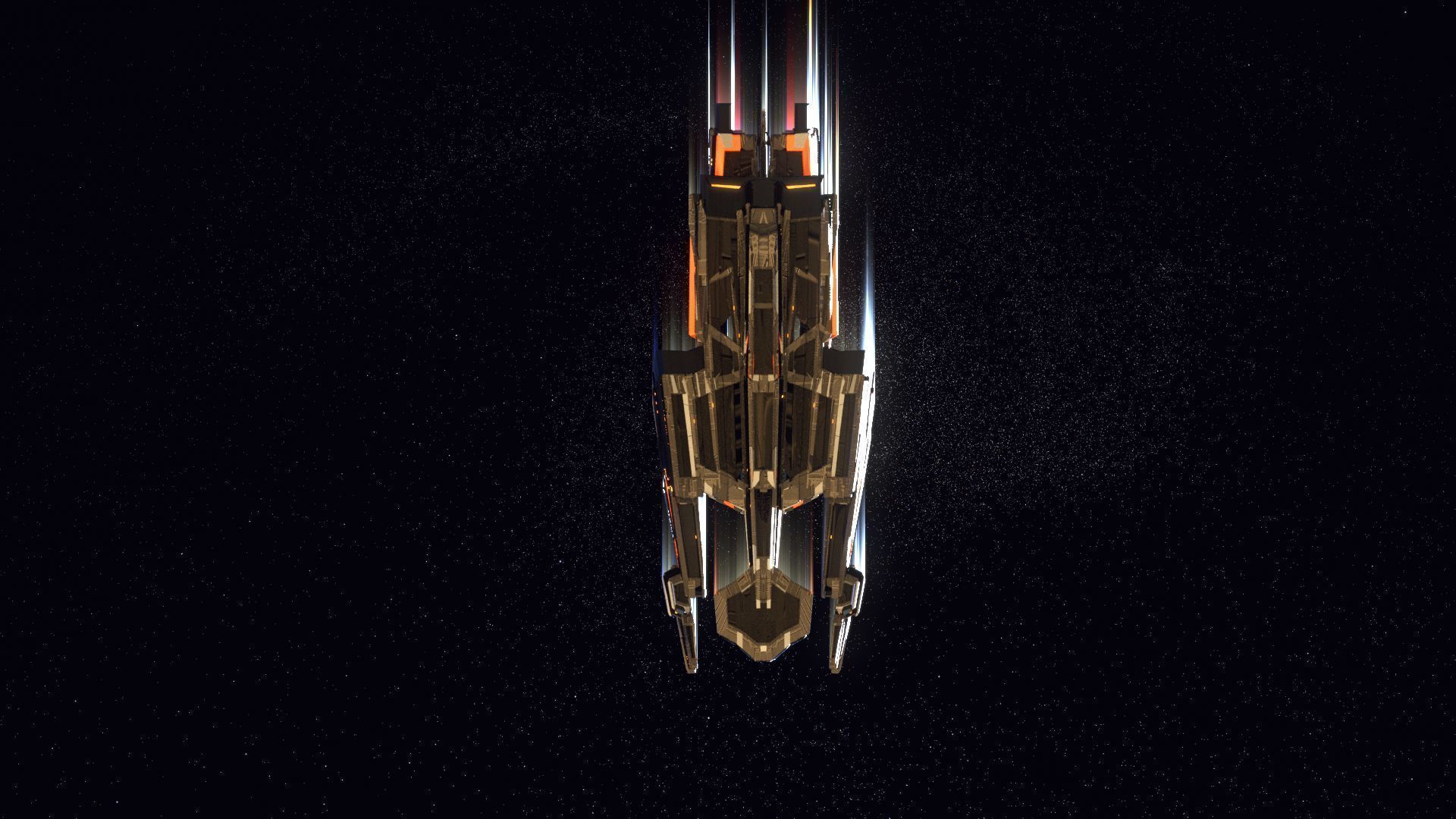 Lowpoly Sci-Fi Spaceship Space Ship Sci-Fi Air Craft Low Poly 7 Low-poly 3D model_5