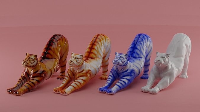 Tiger figurine 3D model