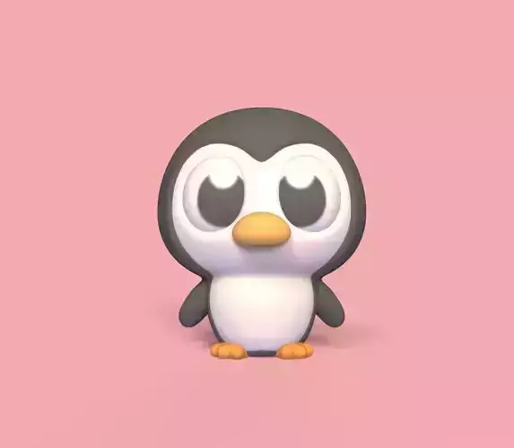 Penguin Big Eyes 3D print model