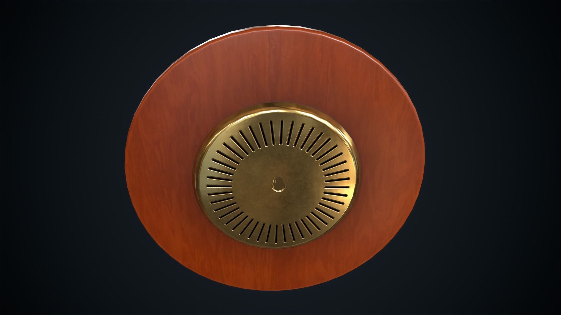Vintage wall clock Low-poly 3D model_7
