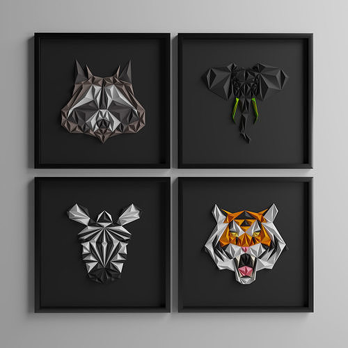 Embossed frame Free low-poly 3D model