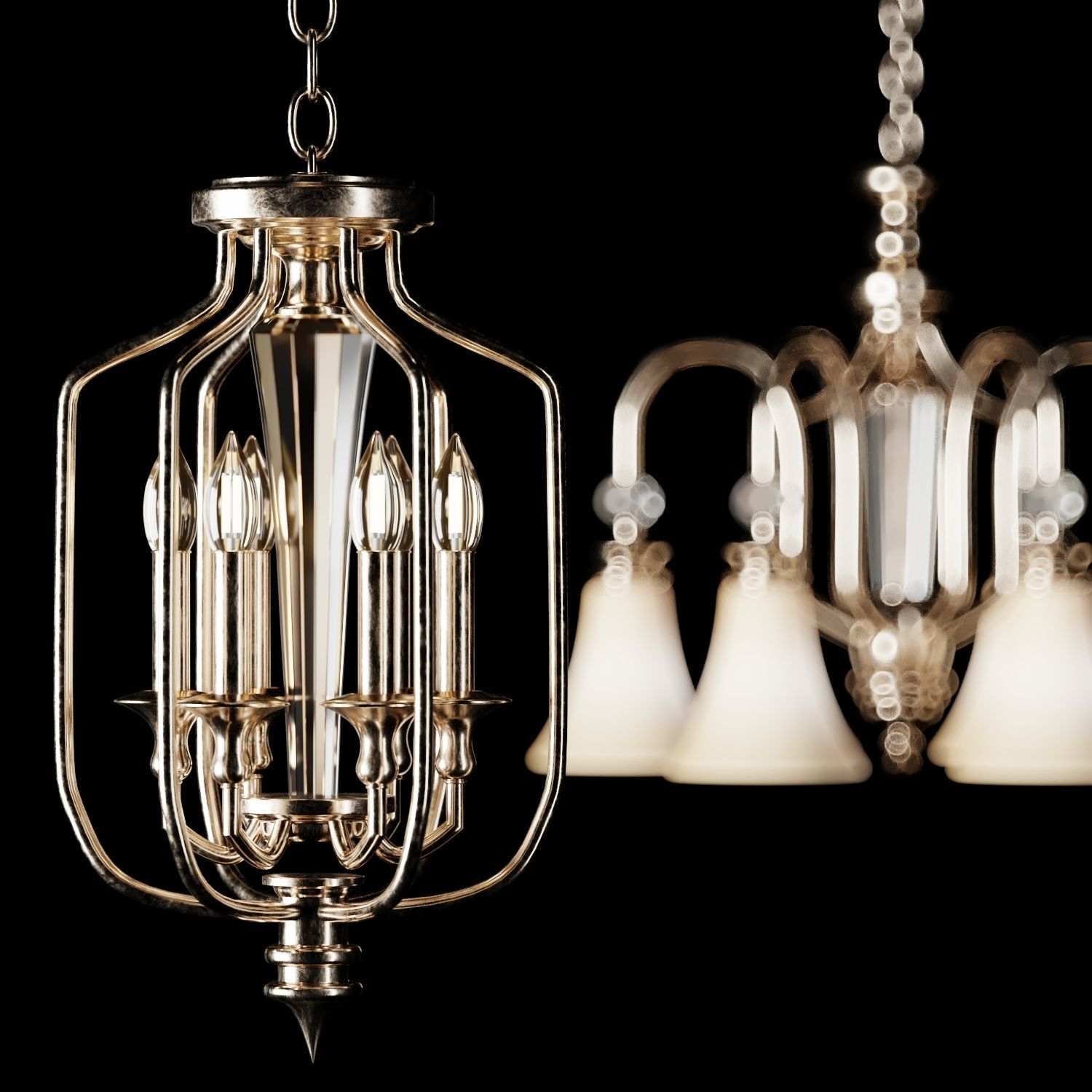 3 Types of Traditional Chandelier Lighting 3D model_3