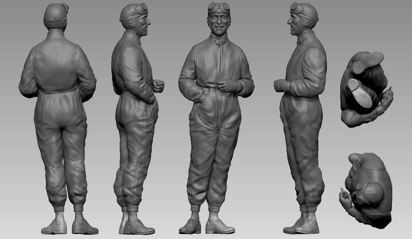 Car Driver Tazio Nuvolari 3D print model_5