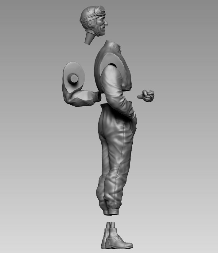 Car Driver Tazio Nuvolari 3D print model_23