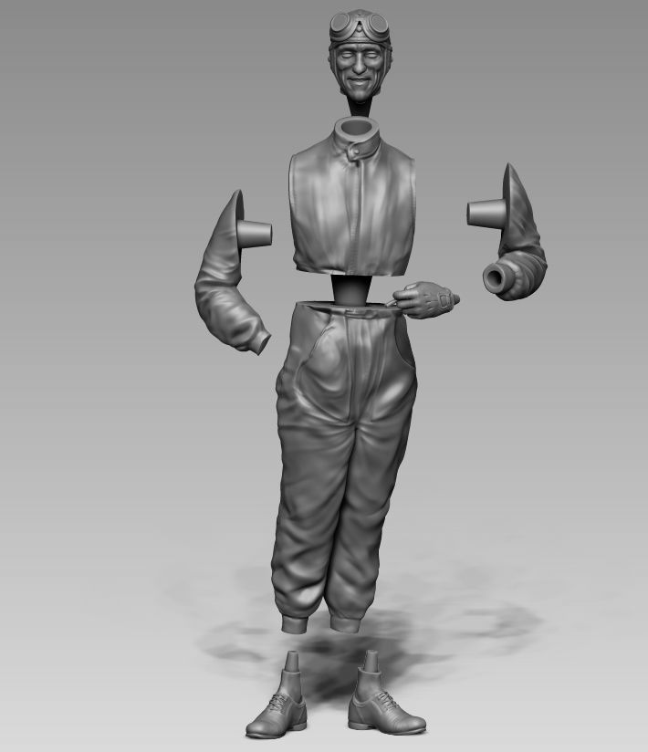 Car Driver Tazio Nuvolari 3D print model_13