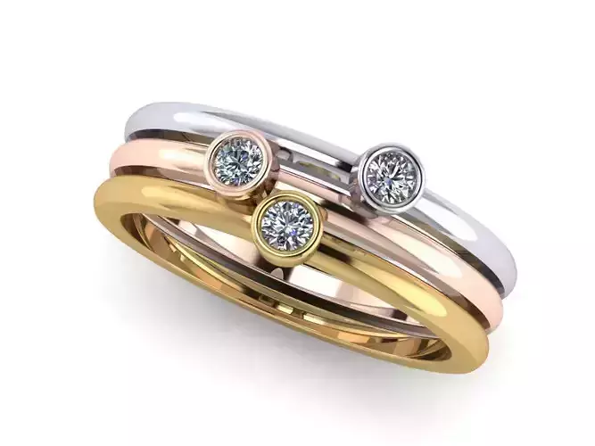 Diamond Stackable rings band sizes 4-8