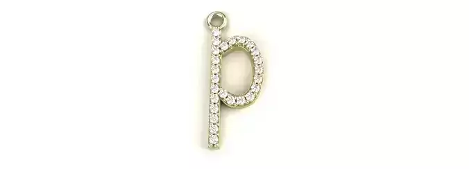 Diamond p Pendant Gold Silver Platinum Luxury Jewelry