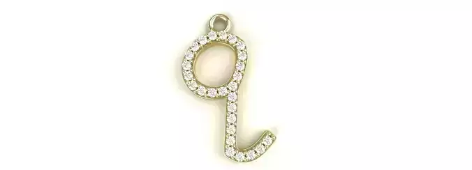 Diamond q Pendant Gold Silver Platinum Luxury Jewelry