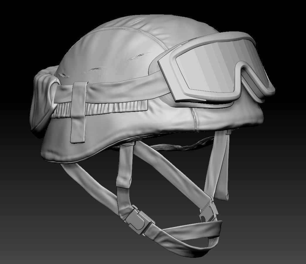 MILITARY  Game Ready PASGT Helmet Low-poly 3D model_7
