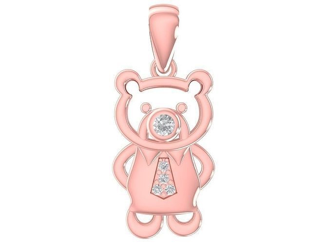 diamond teddy bear pendant 3058 3D print model