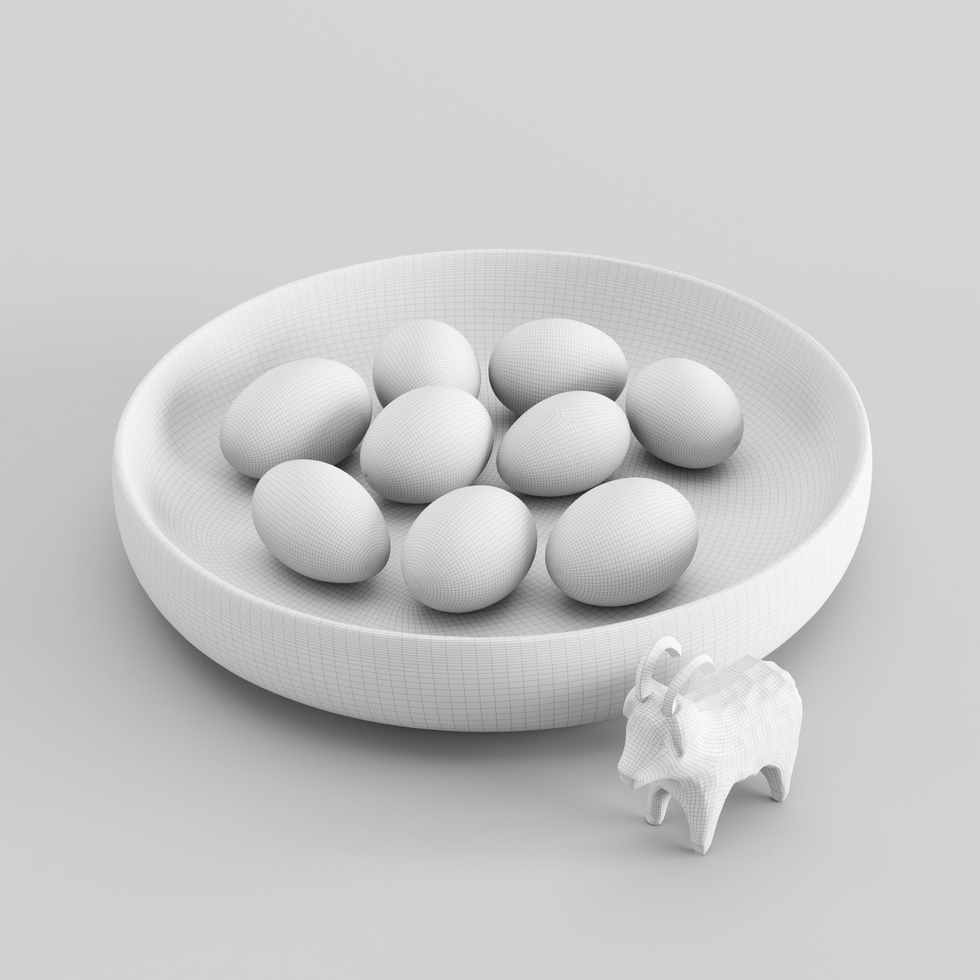 Easter egg set 3D model_3
