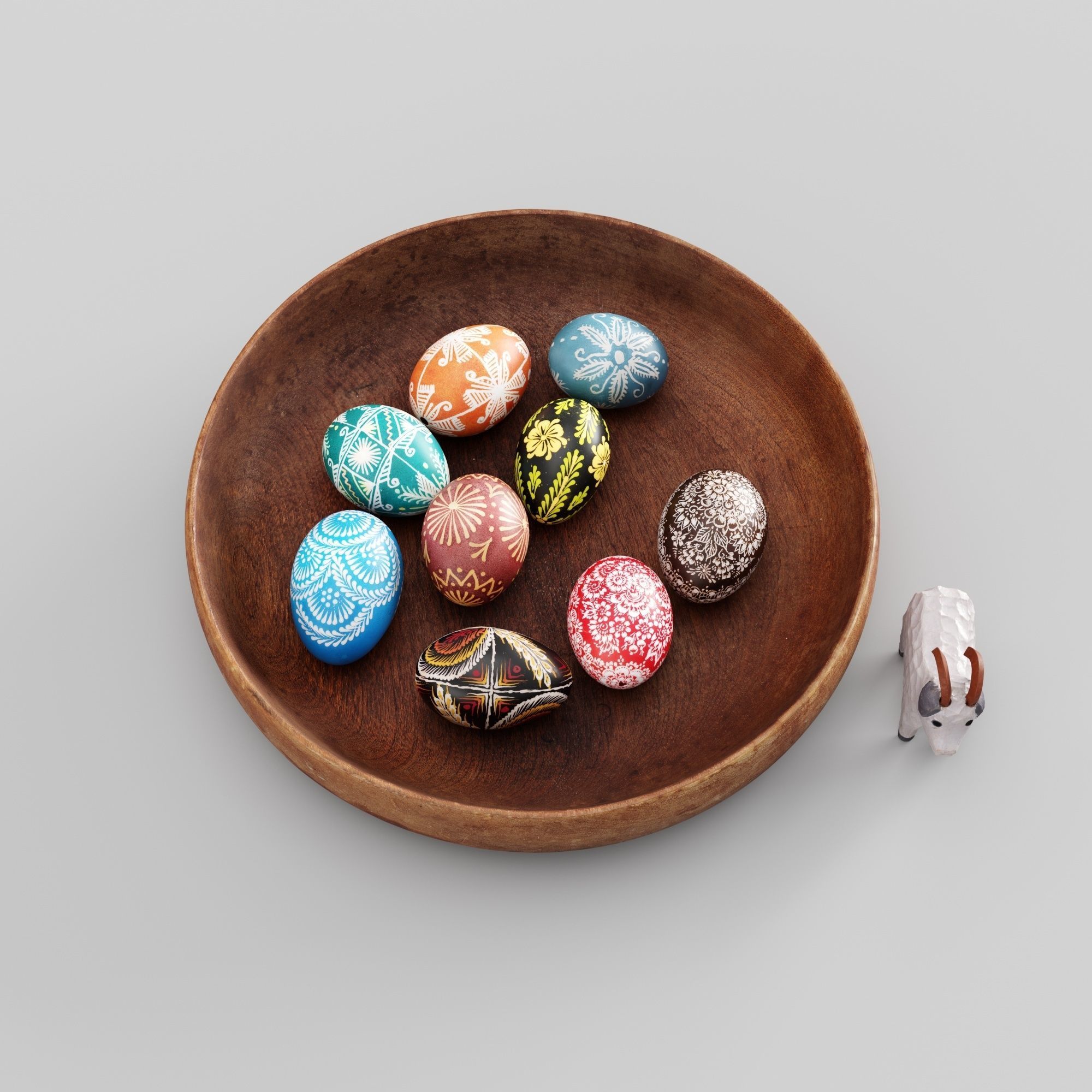 Easter egg set 3D model_7