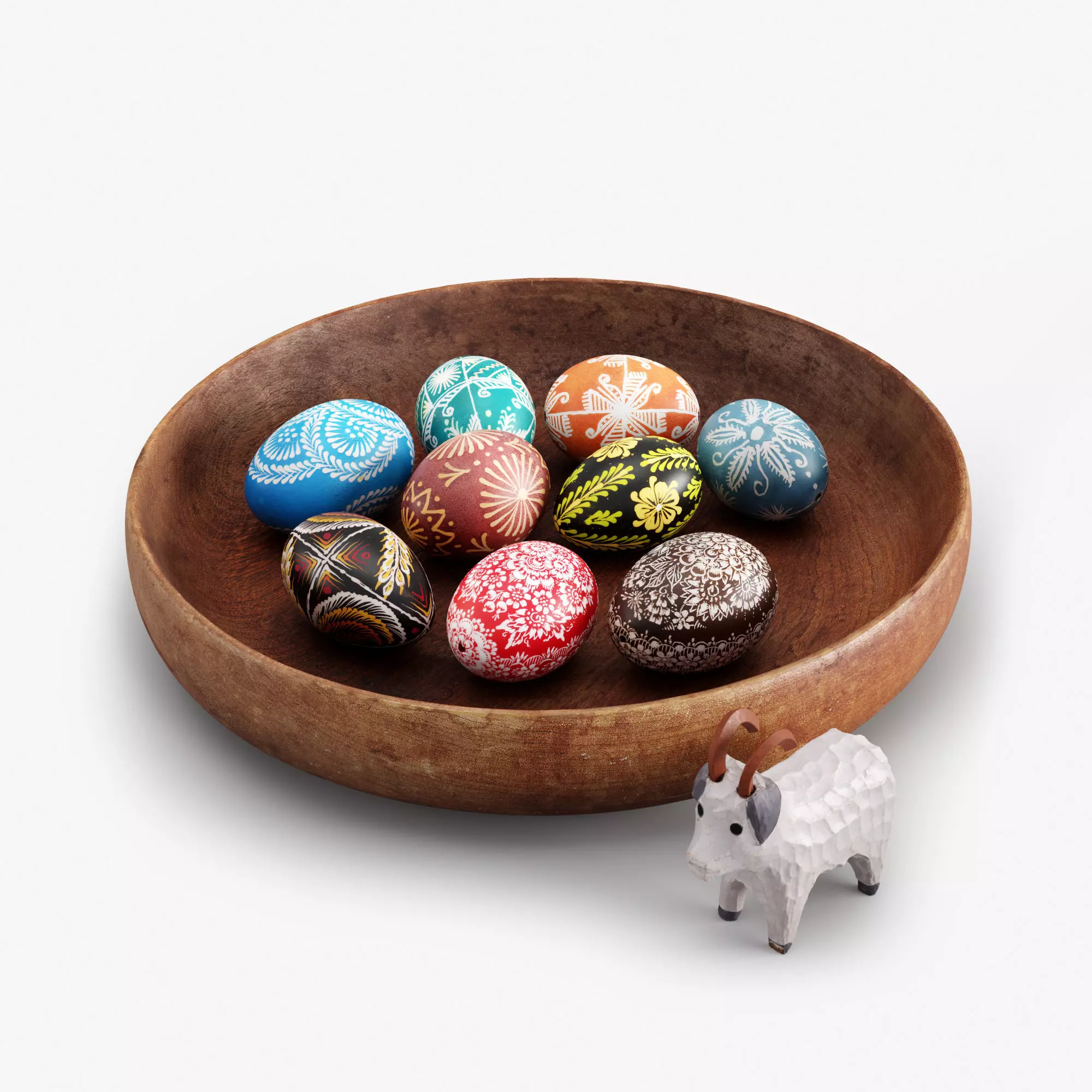 Easter egg set 3D model_0