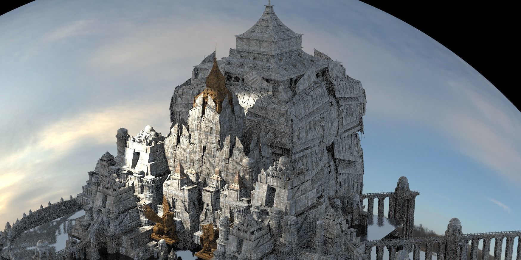 Celtic Great Tower Kit bash  3D model_1