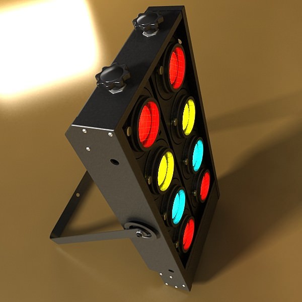 Moving Head LED Stage Light 03 3D model_4