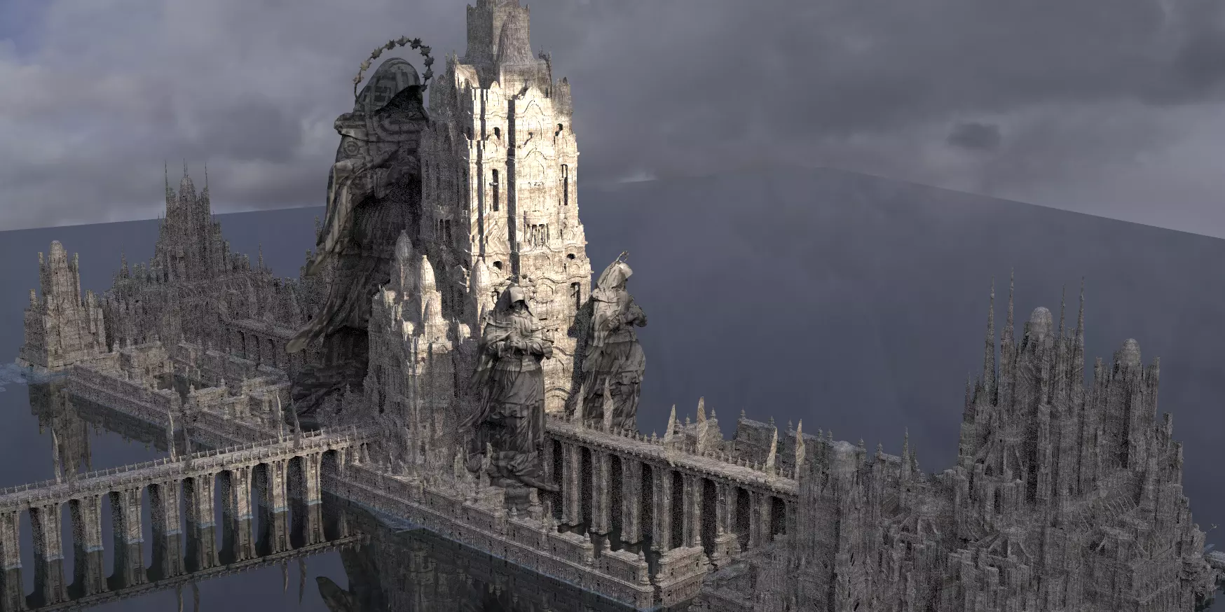 Under the Earth Halls Inferno Hellscape 3D model_0