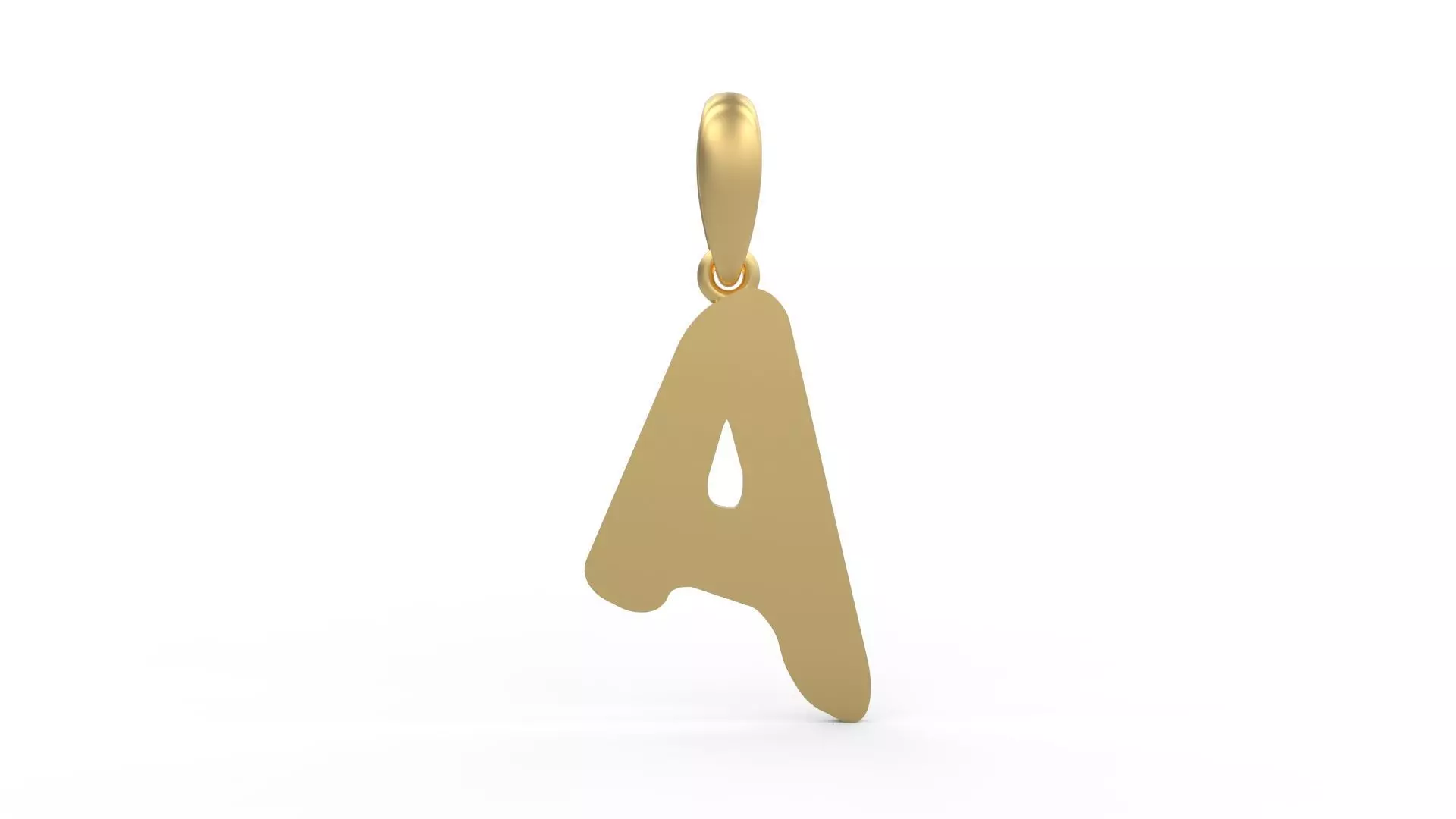 Initial Letters Pendant Exaggerate A 3D print model_0
