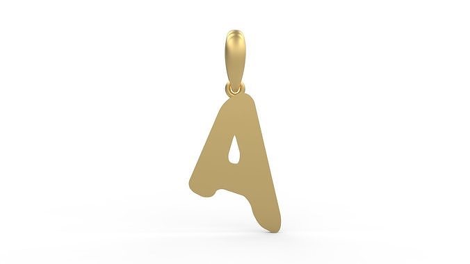 Initial Letters Pendant Exaggerate A 3D print model