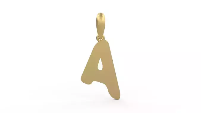 Initial Letters Pendant Exaggerate A