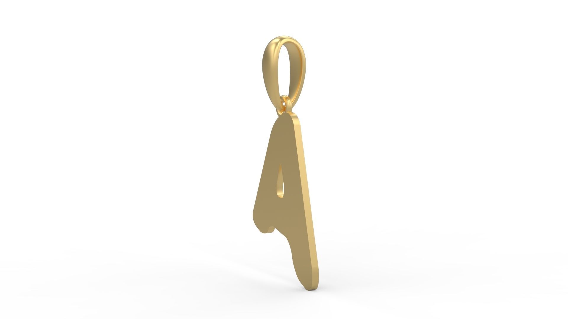 Initial Letters Pendant Exaggerate A 3D print model_1