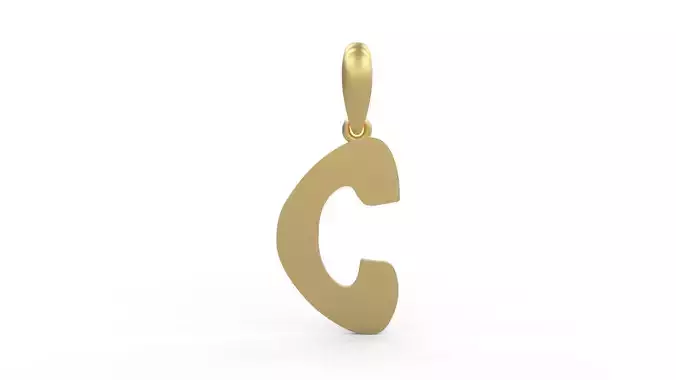 Initial Letters Pendant Exaggerate C