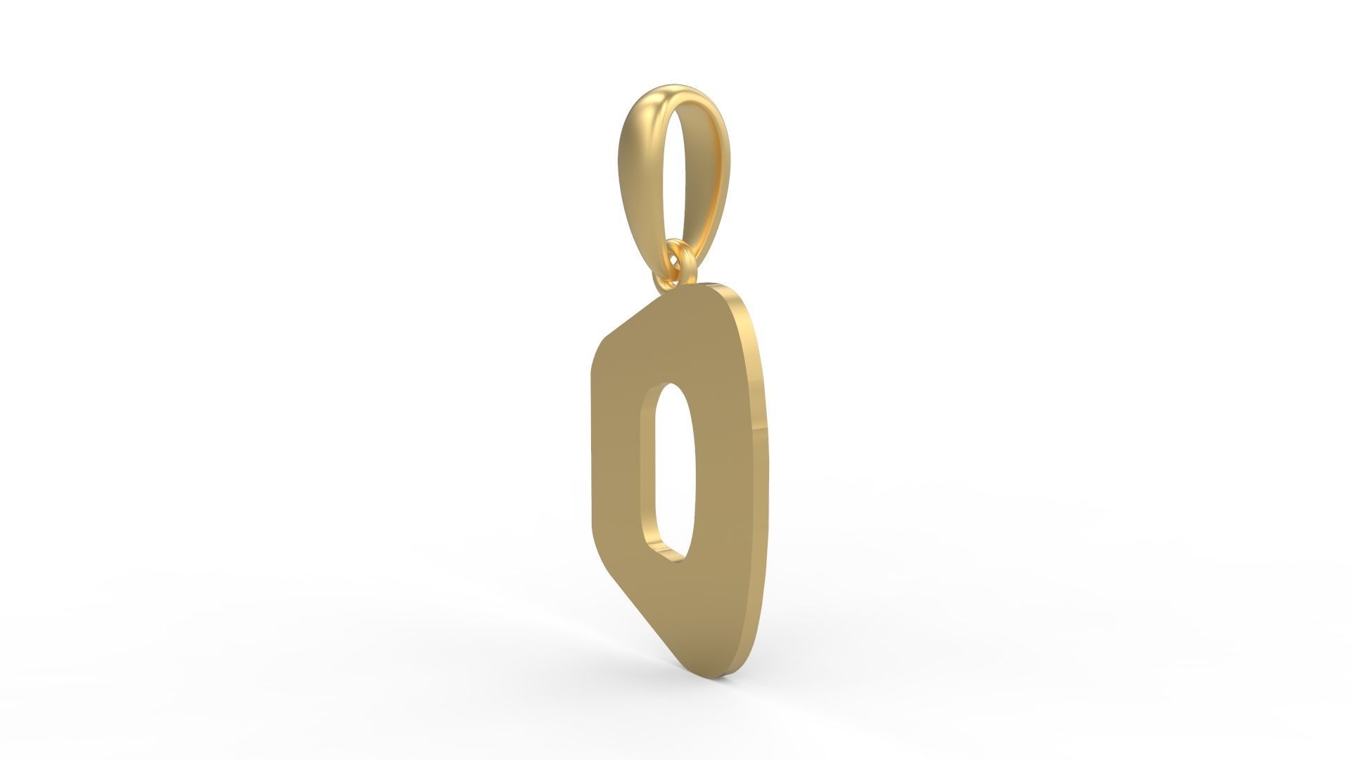 Initial Letters Pendant Exaggerate D 3D print model_1