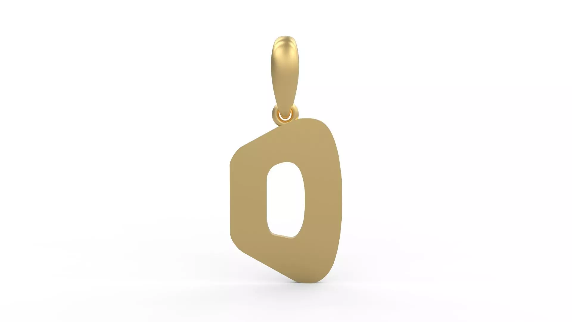 Initial Letters Pendant Exaggerate D 3D print model_0