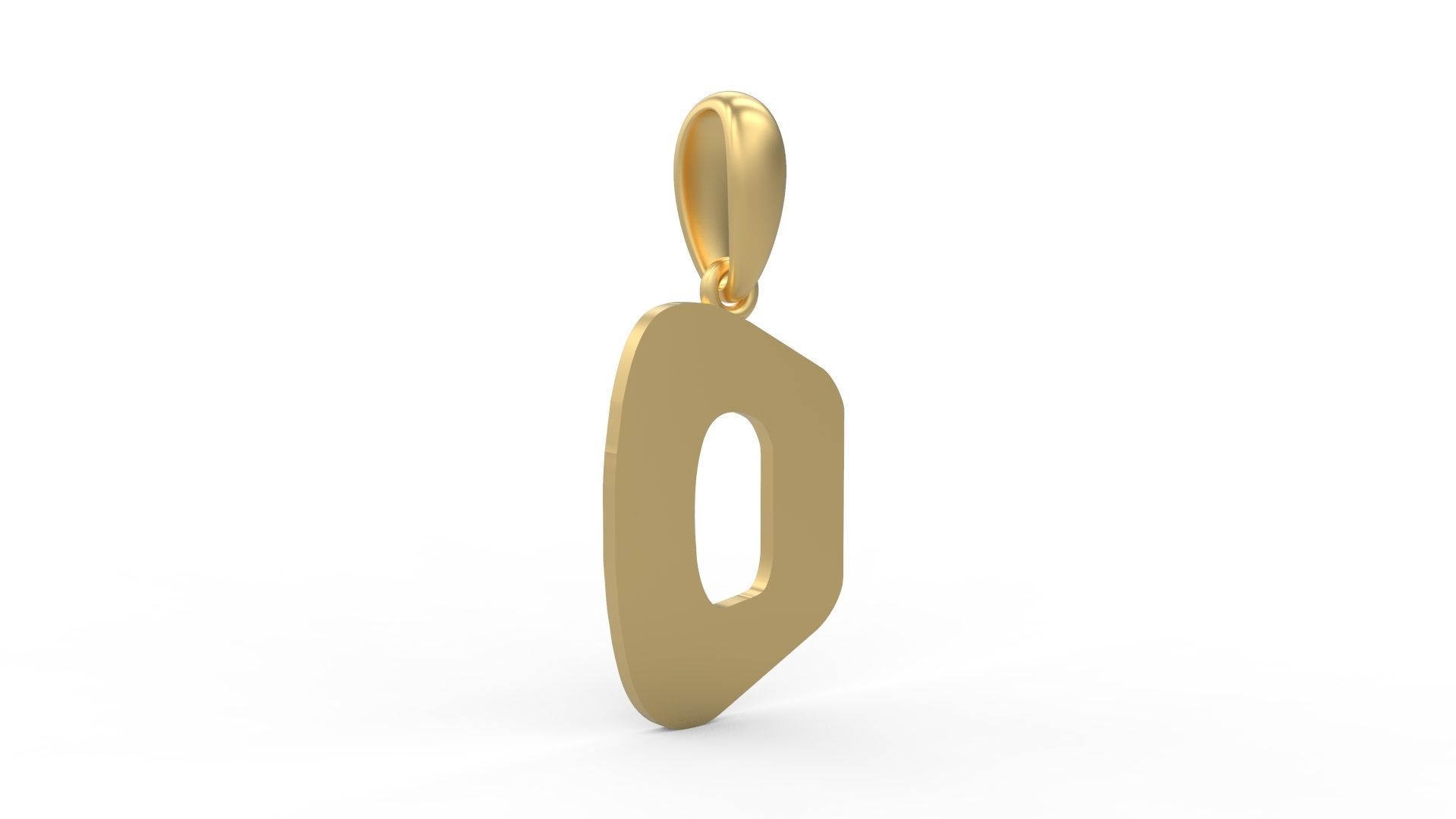 Initial Letters Pendant Exaggerate D 3D print model_3