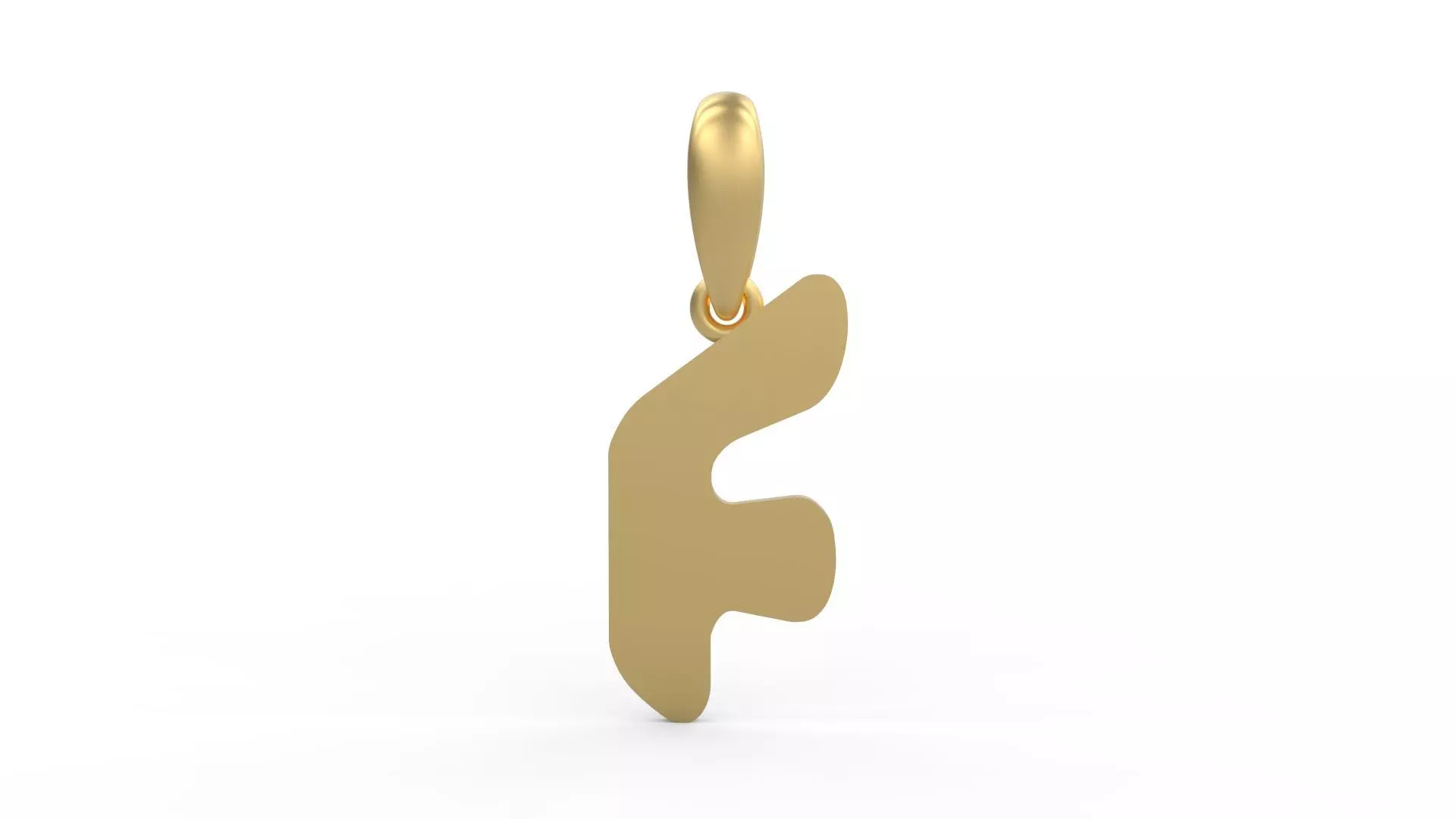 Initial Letters Pendant Exaggerate F 3D print model_0