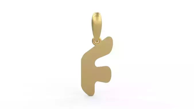 Initial Letters Pendant Exaggerate F