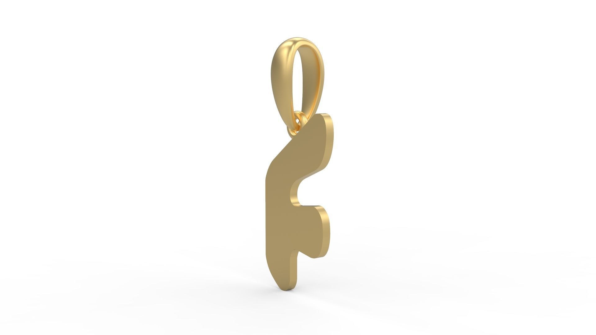 Initial Letters Pendant Exaggerate F 3D print model_1