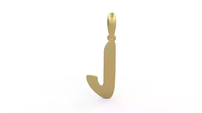 Initial Letters Pendant Exaggerate J