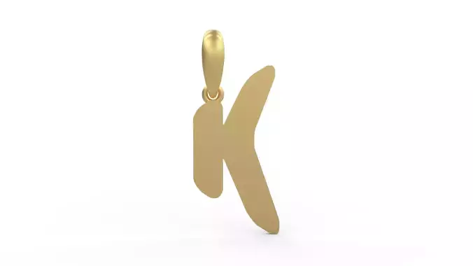 Initial Letters Pendant Exaggerate K