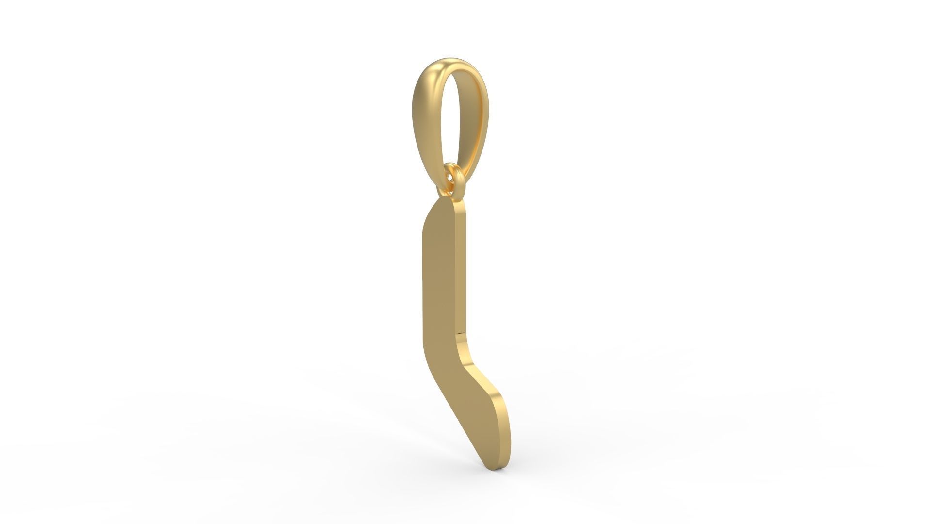 Initial Letters Pendant Exaggerate L 3D print model_1