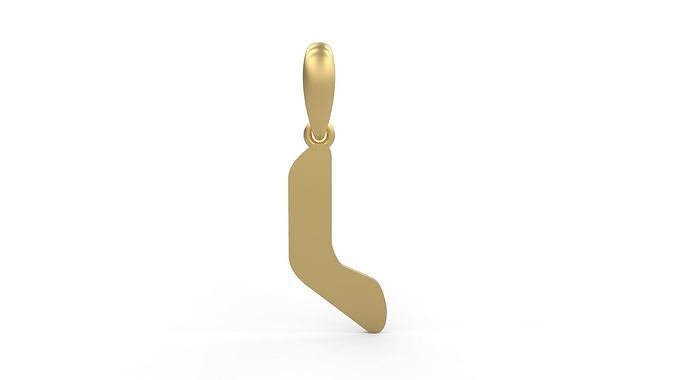 Initial Letters Pendant Exaggerate L 3D print model