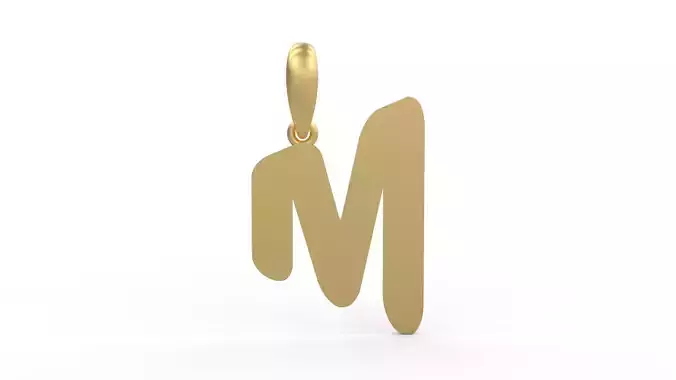 Initial Letters Pendant Exaggerate M