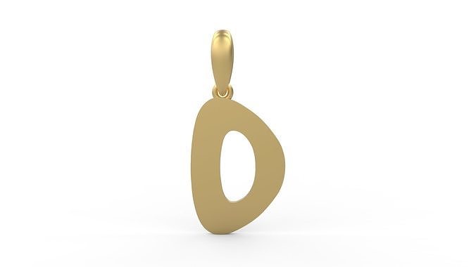 Initial Letters Pendant Exaggerate O 3D print model