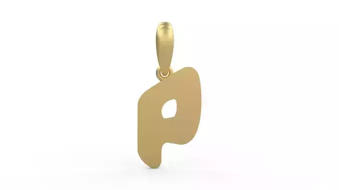 Initial Letters Pendant Exaggerate P