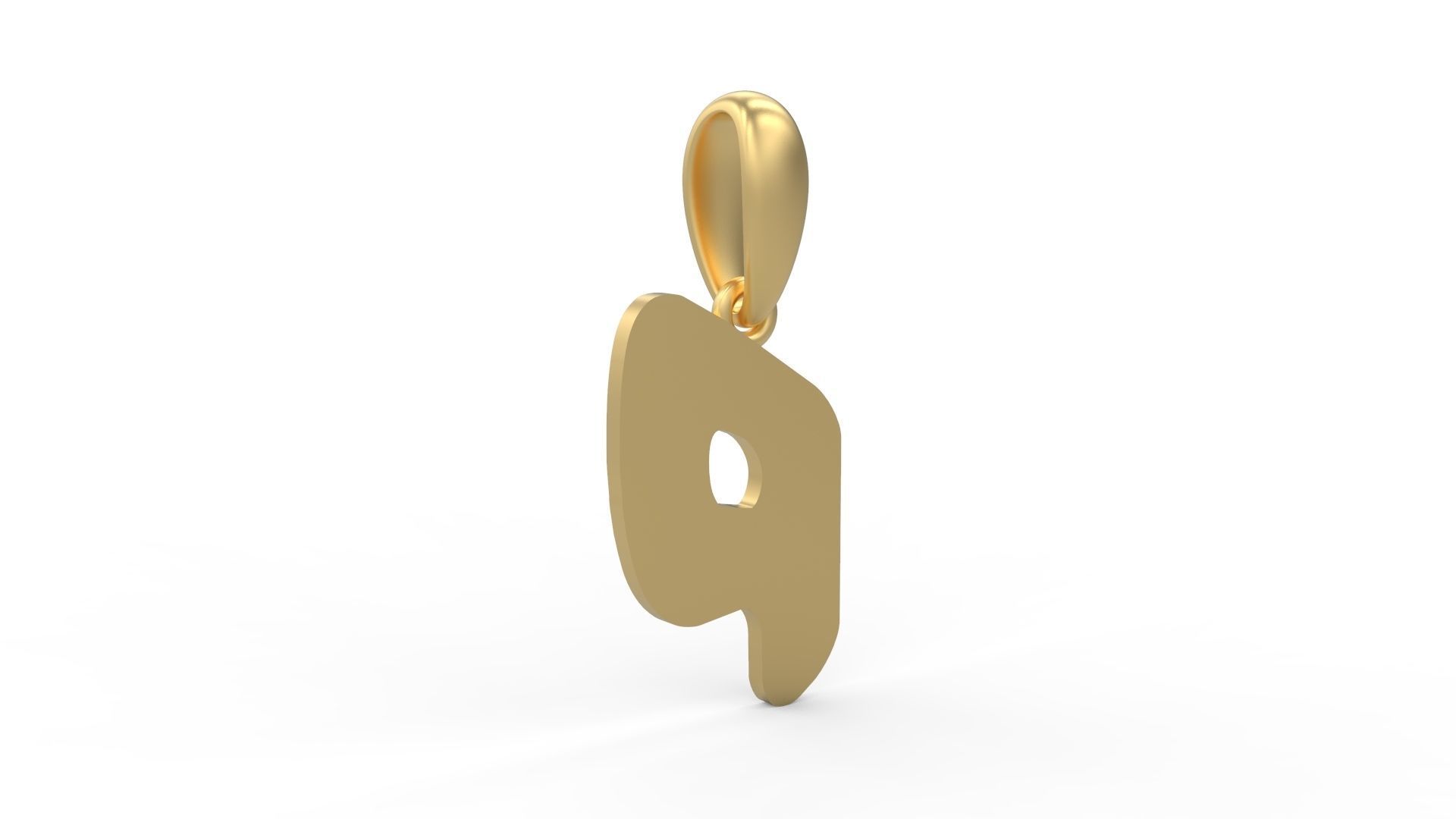 Initial Letters Pendant Exaggerate P 3D print model_3