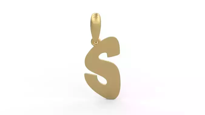 Initial Letters Pendant Exaggerate S