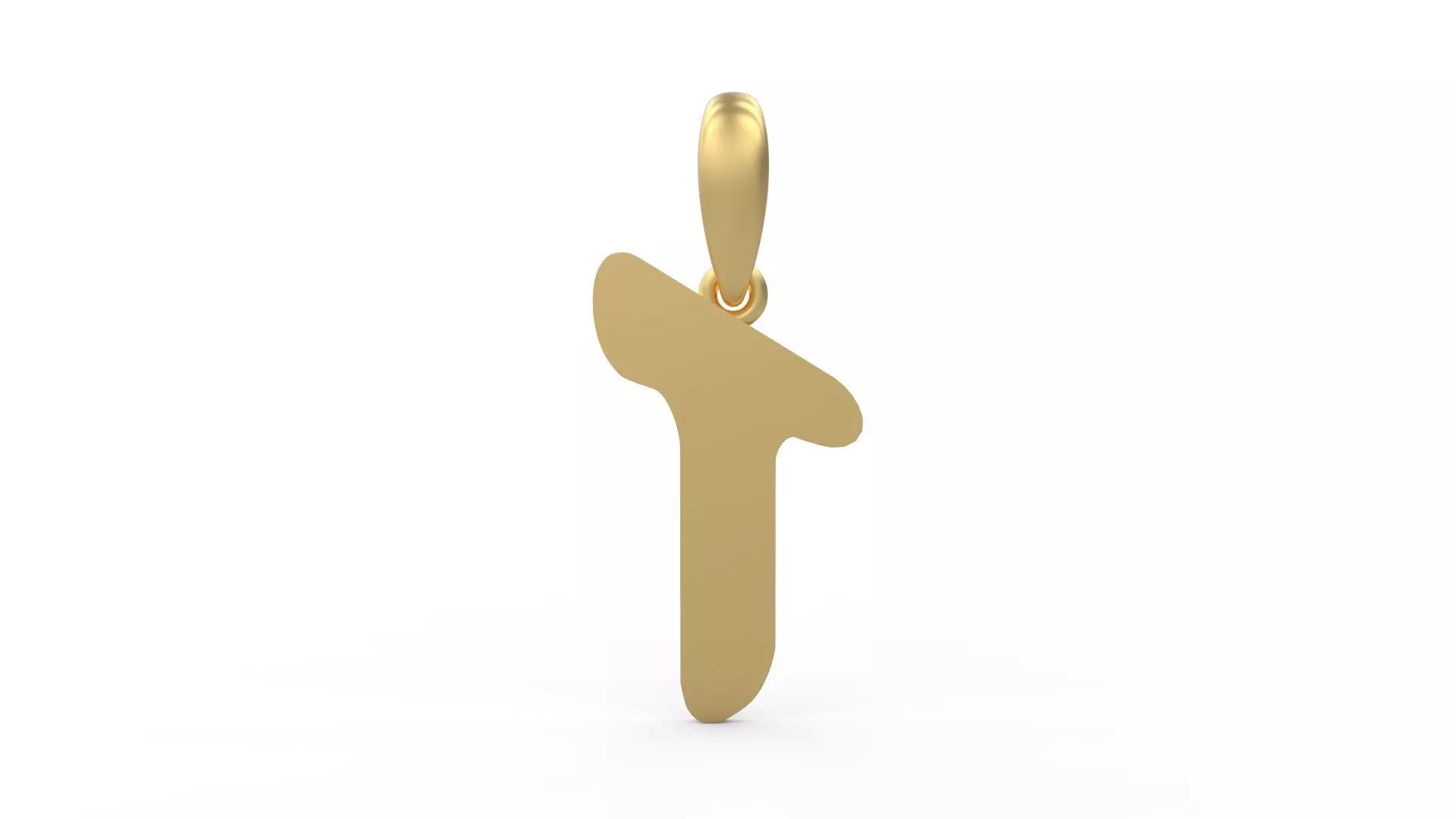 Initial Letters Pendant Exaggerate T 3D print model_0