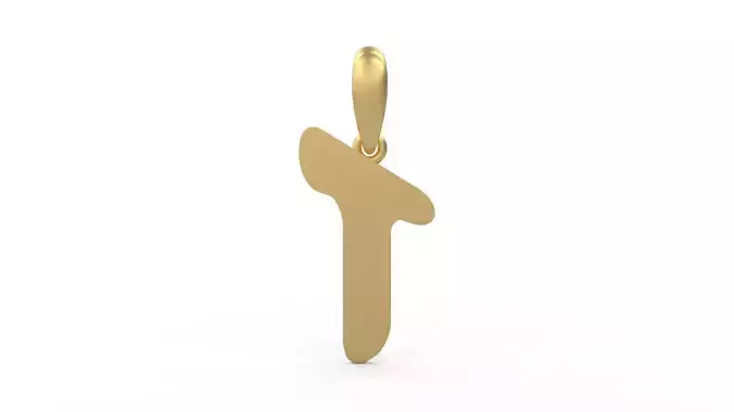 Initial Letters Pendant Exaggerate T