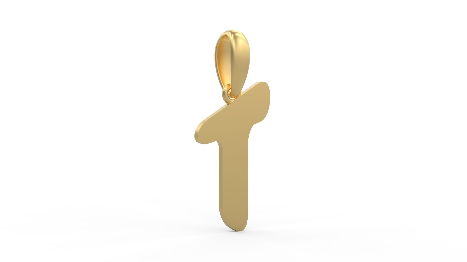 Initial Letters Pendant Exaggerate T 3D print model_3